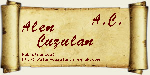 Alen Ćuzulan vizit kartica